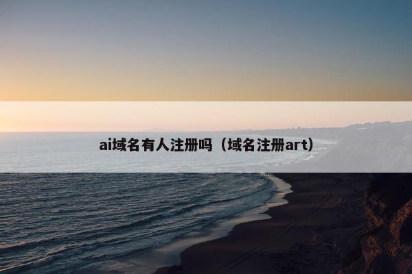 ai域名有人注册吗（域名注册art）