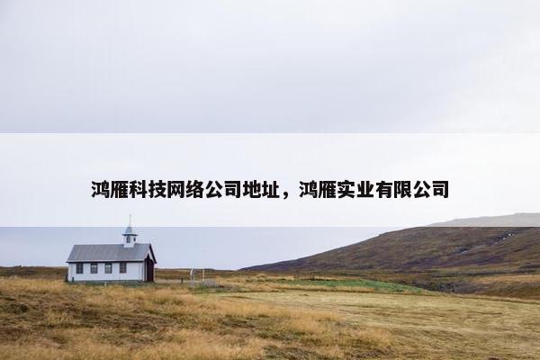 鸿雁科技网络公司地址，鸿雁实业有限公司