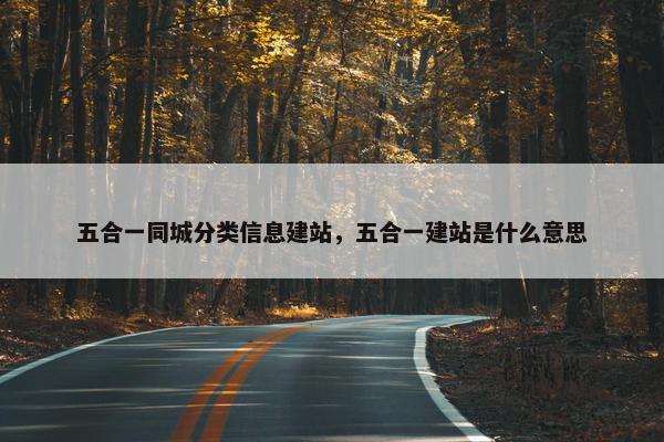 五合一同城分类信息建站，五合一建站是什么意思