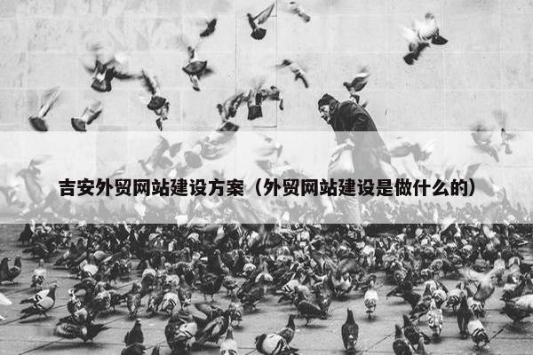 吉安外贸网站建设方案（外贸网站建设是做什么的）