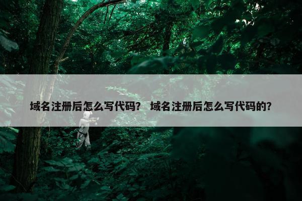 域名注册后怎么写代码？ 域名注册后怎么写代码的？