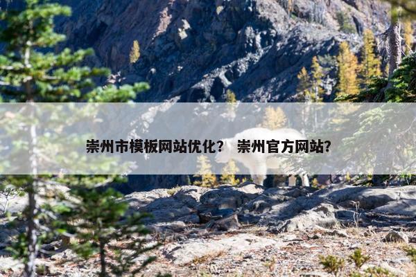 崇州市模板网站优化？ 崇州官方网站？
