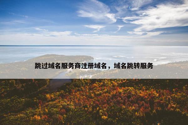 跳过域名服务商注册域名，域名跳转服务