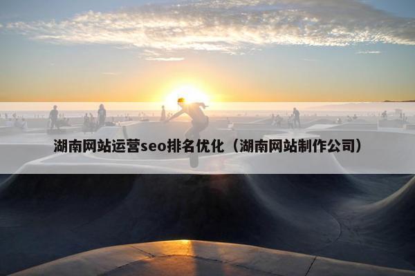 湖南网站运营seo排名优化（湖南网站制作公司）