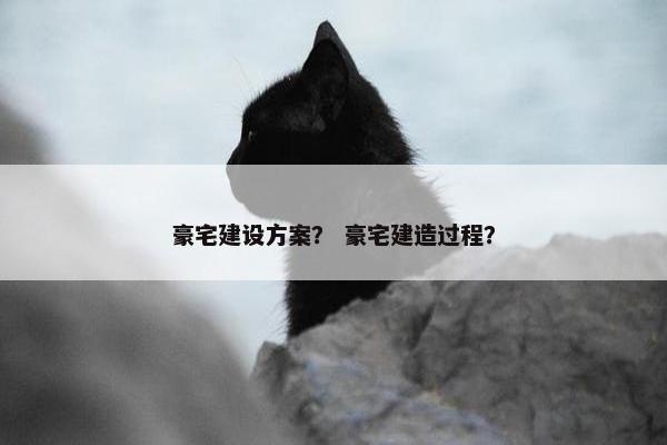豪宅建设方案？ 豪宅建造过程？