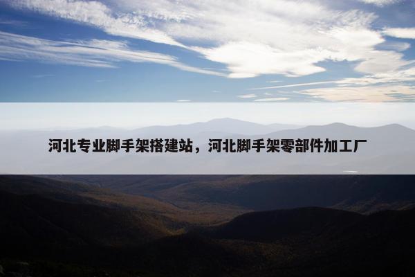 河北专业脚手架搭建站，河北脚手架零部件加工厂