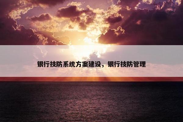 银行技防系统方案建设，银行技防管理