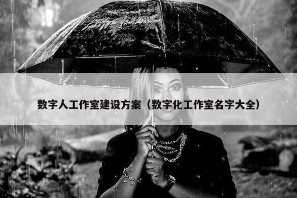 数字人工作室建设方案（数字化工作室名字大全）