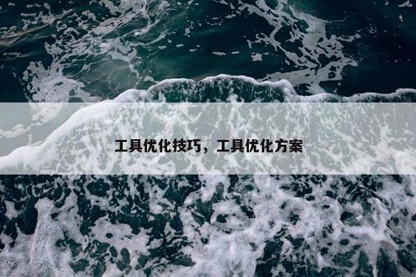 工具优化技巧，工具优化方案