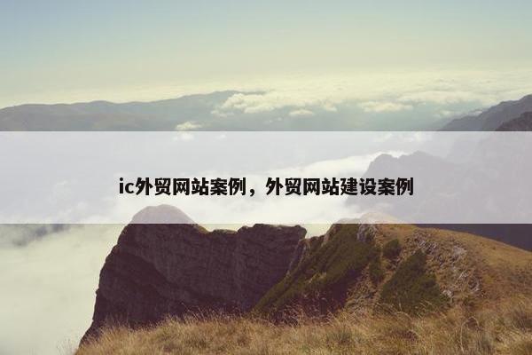 ic外贸网站案例，外贸网站建设案例