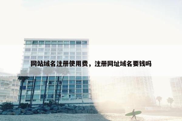 网站域名注册使用费，注册网址域名要钱吗