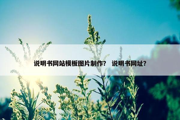 说明书网站模板图片制作？ 说明书网址？