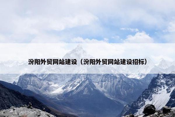 汾阳外贸网站建设（汾阳外贸网站建设招标）