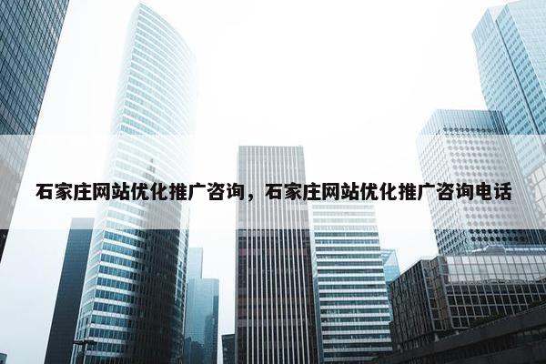 石家庄网站优化推广咨询，石家庄网站优化推广咨询电话