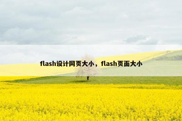 flash设计网页大小，flash页面大小