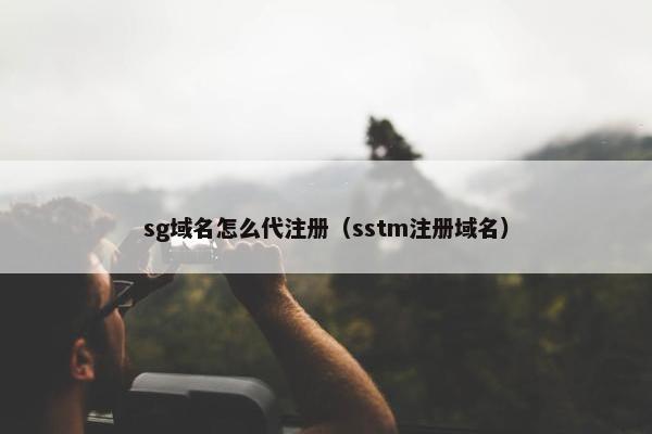 sg域名怎么代注册（sstm注册域名）