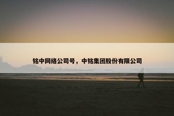 铭中网络公司号，中铭集团股份有限公司