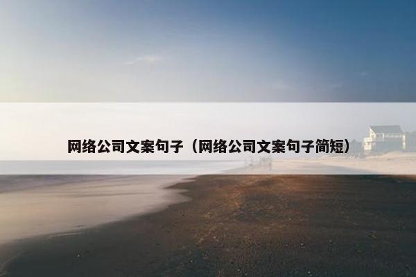 网络公司文案句子（网络公司文案句子简短）