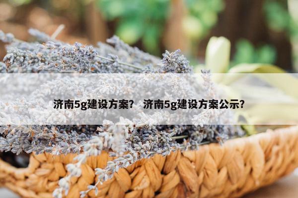 济南5g建设方案？ 济南5g建设方案公示？